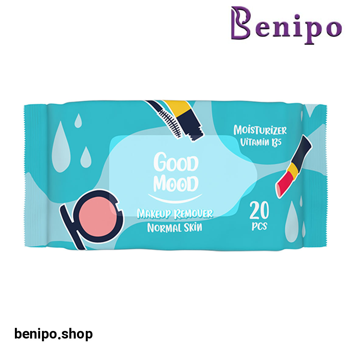 دستمال مرطوب آرایشی مدل  Moisturizer Vitamin B5  بسته 20 عددی