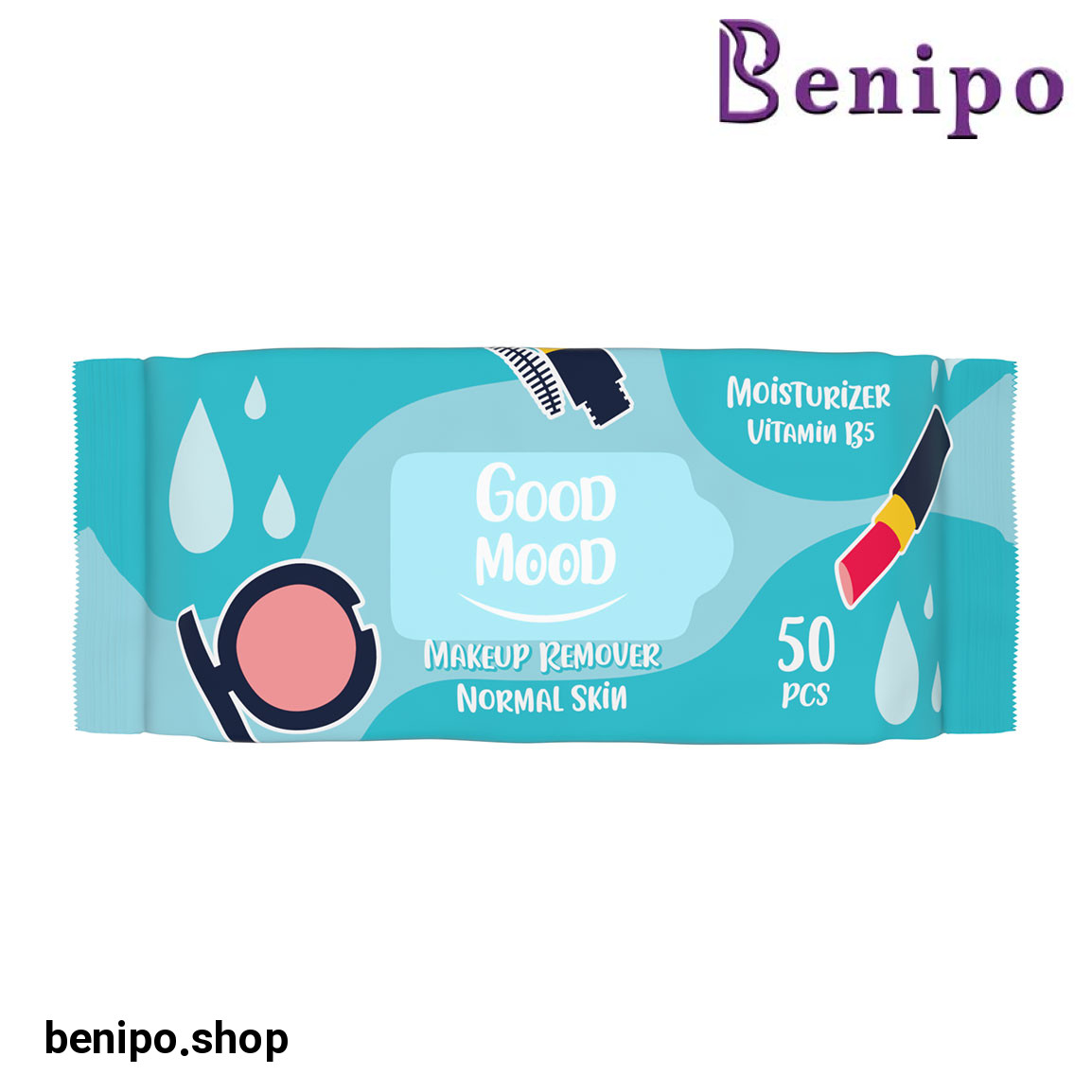 دستمال مرطوب آرایشی مدل  Moisturizer Vitamin B5  بسته 50 عددی