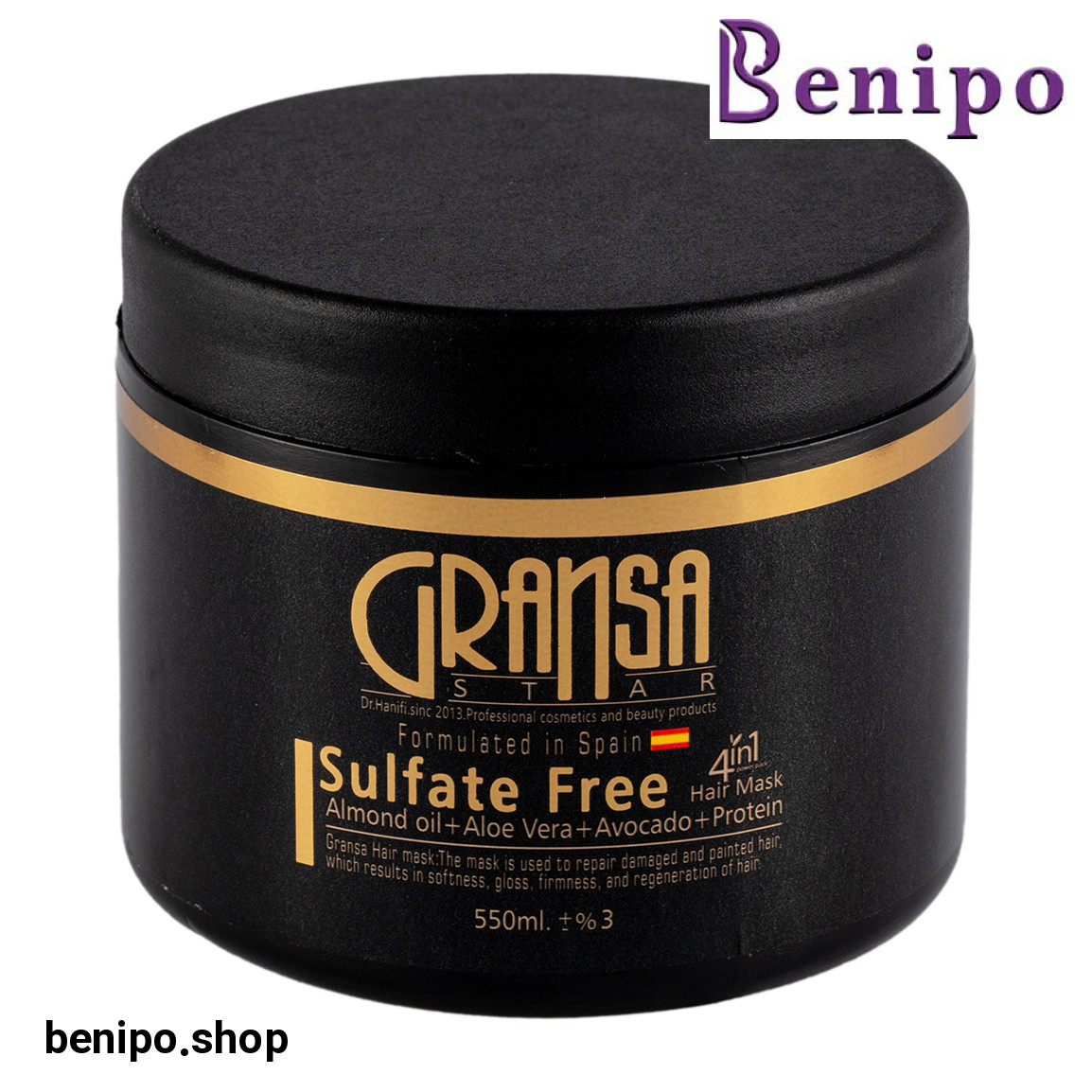 ماسک مو ترمیم کننده فاقد سولفات حجم 550 میلی لیتر