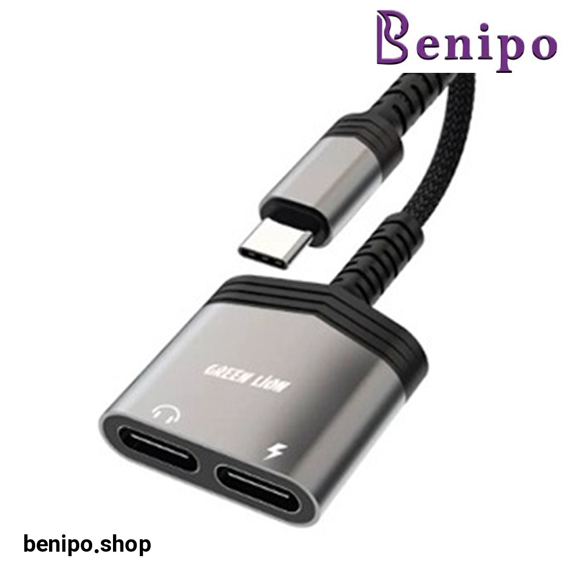 جک تبدیل 1 به 2 تایپ سی مدل  GN2IN1SABK