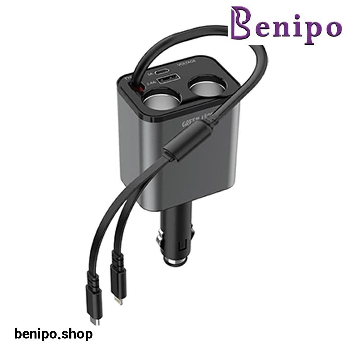 شارژر فندکی مدل MULTIPORT 90W GL-CC07