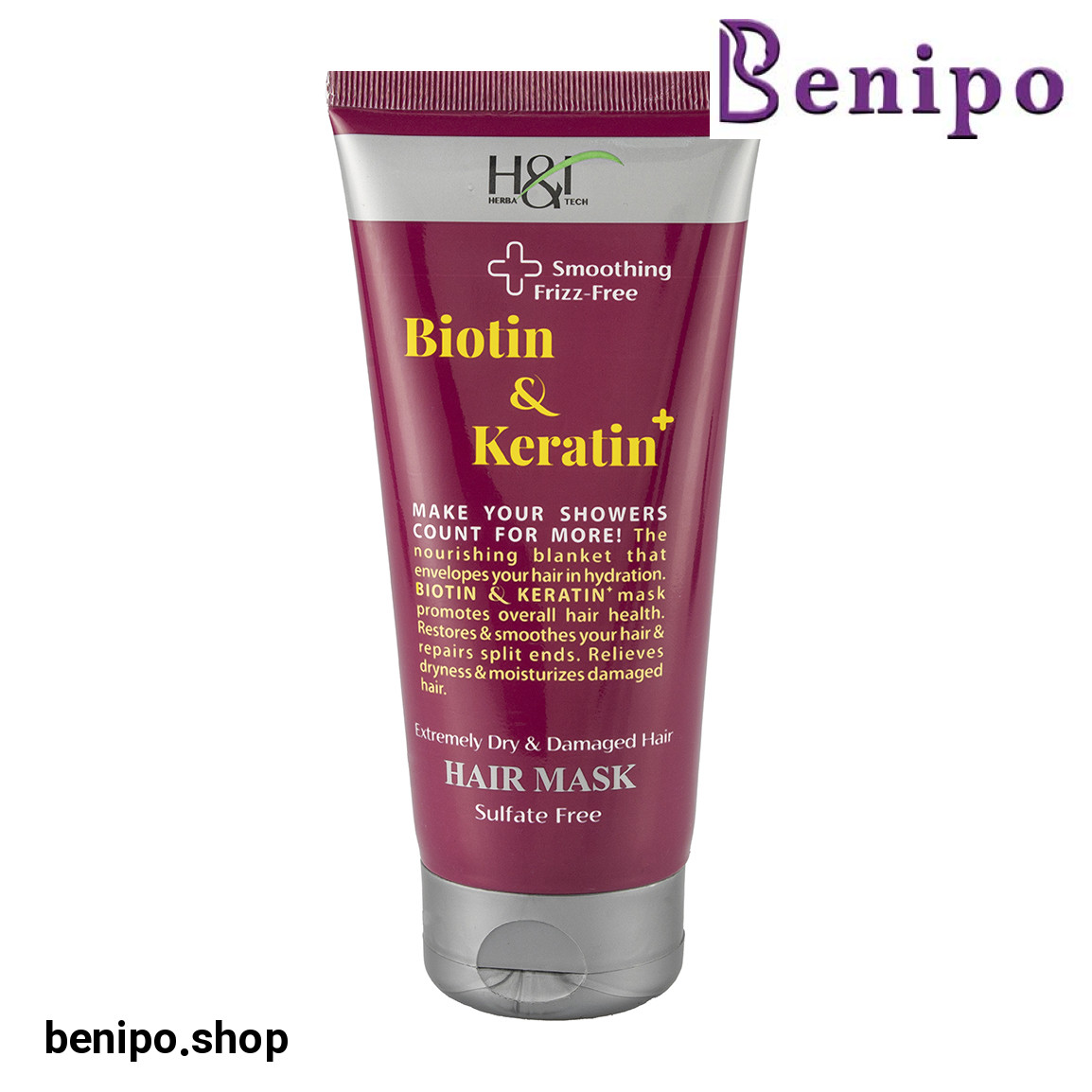 ماسک مو حاوی بیوتین و کراتین پلاس مناسب موی خیلی خشک و آسیب دیده و فر حجم 200 میلی لیتر