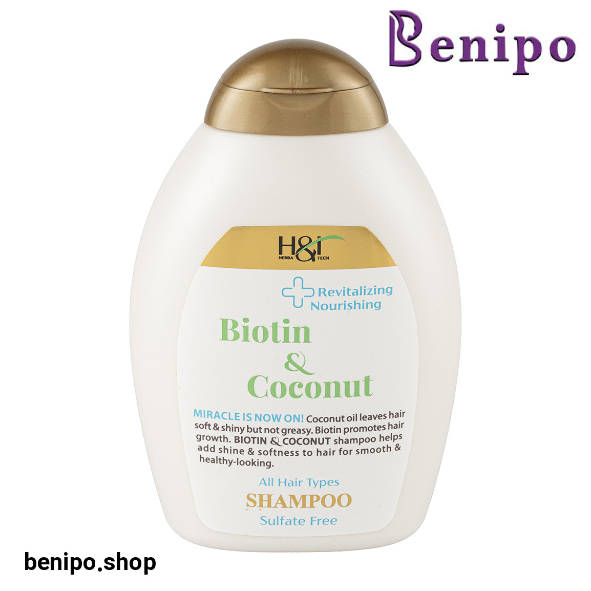 شامپو احیا کننده و مغذی حاوی بیوتین و نارگیل مناسب انواع مو حجم 385 میلی لیتر