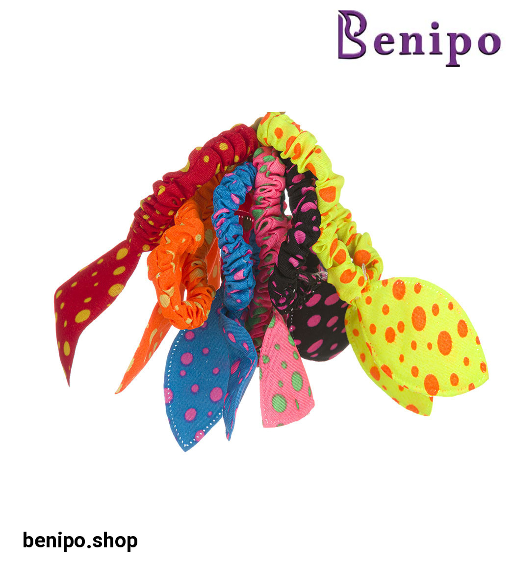 کش مو پارچه ای خرگوشی طرح دار ارسال با رنگ رندوم