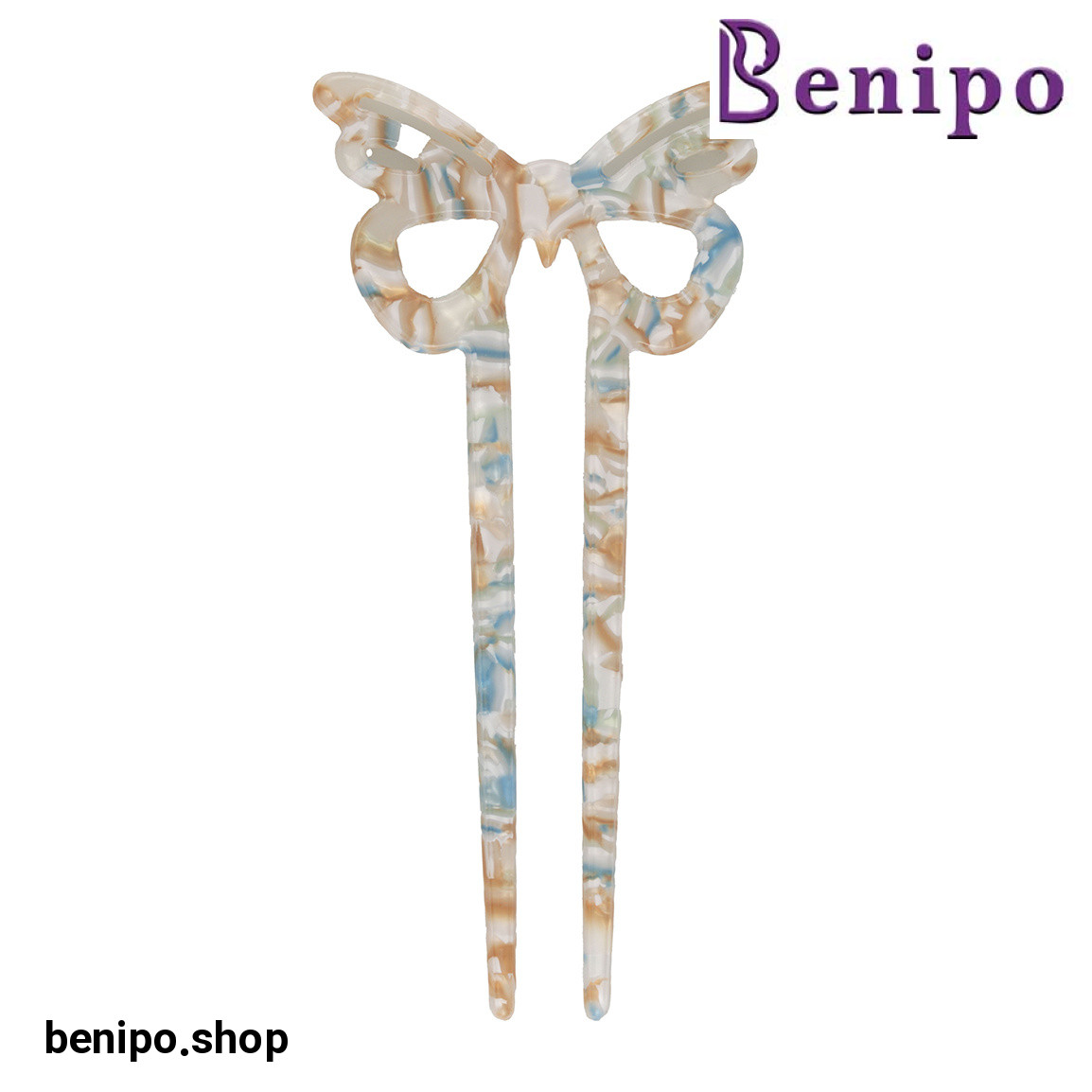 کانزاشی دو شاخه طرح پروانه کد 140 ارسال با رنگ رندوم