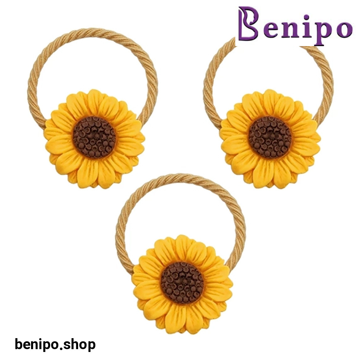 کش مو زنانه مدل آفتابگردان کد 1397 مجموعه 3 عددی