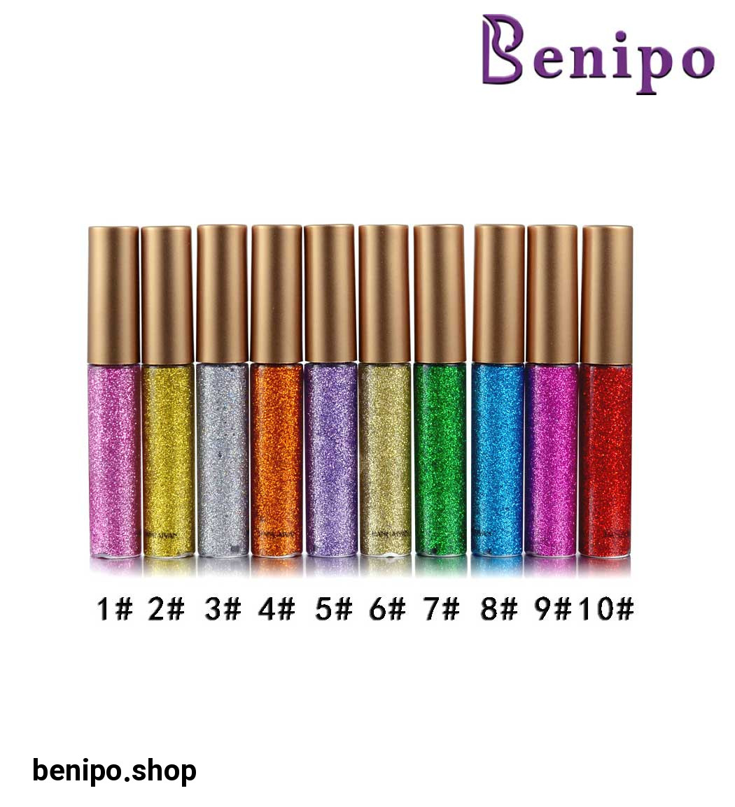 پک خط چشم رنگی شاین دار 10 عدد