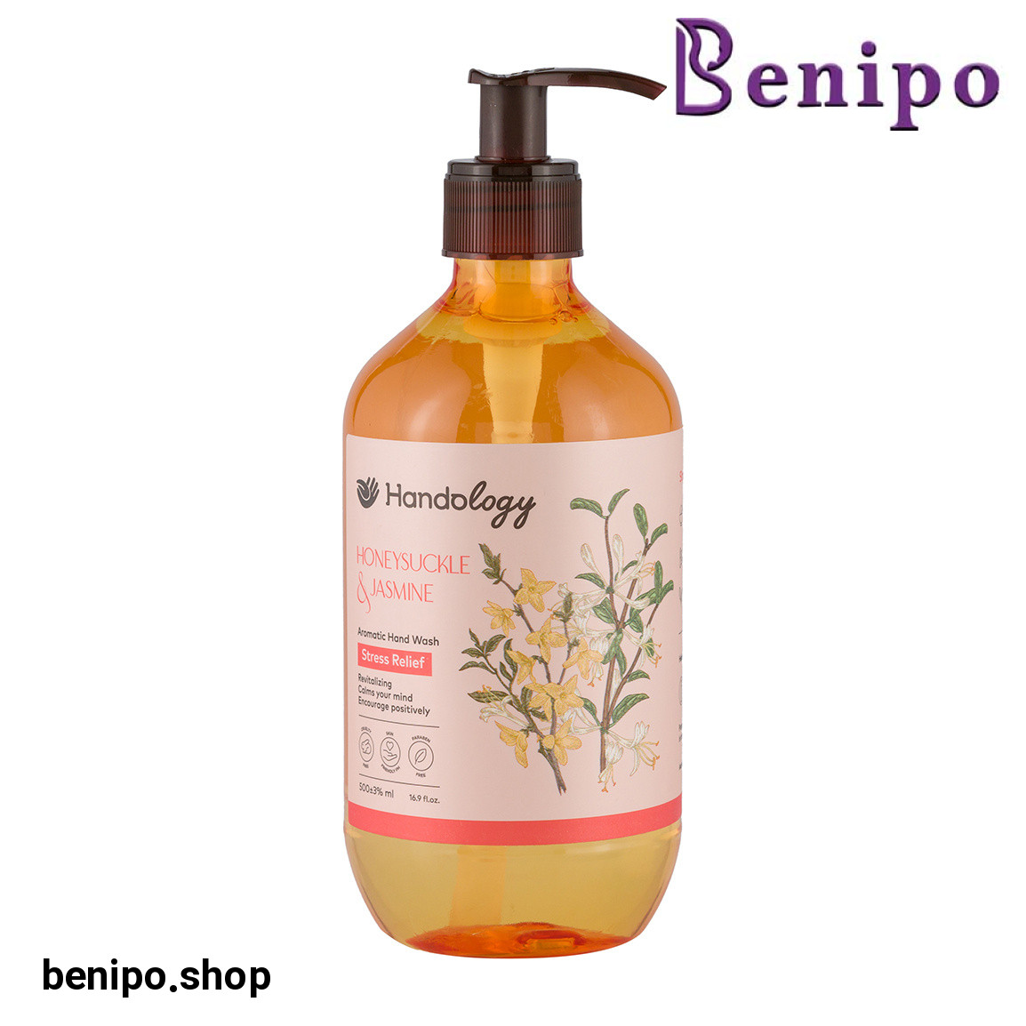 مایع دستشویی آروما تراپی با رایحه های یاسمن و پیچ امین الدوله حجم 500 میل