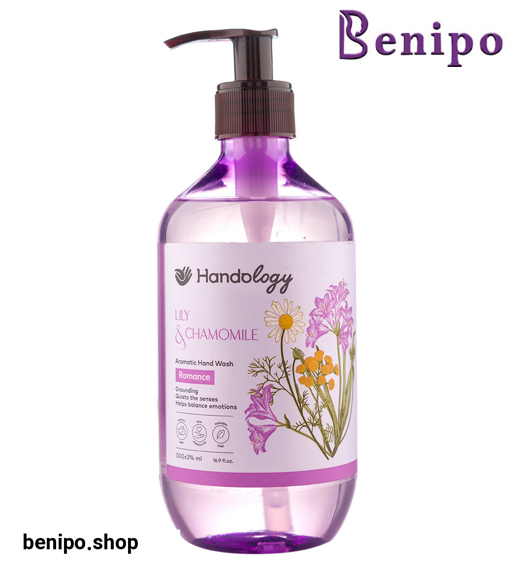 مایع دستشویی آروماتیک با رایحه زنبق بنفش و بابونه حجم 500 گرم