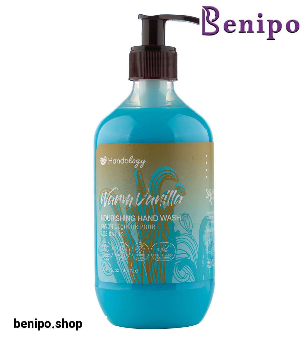 مایع دستشویی آنتی باکتریال کرمی با رایحه وانیل 500 میل