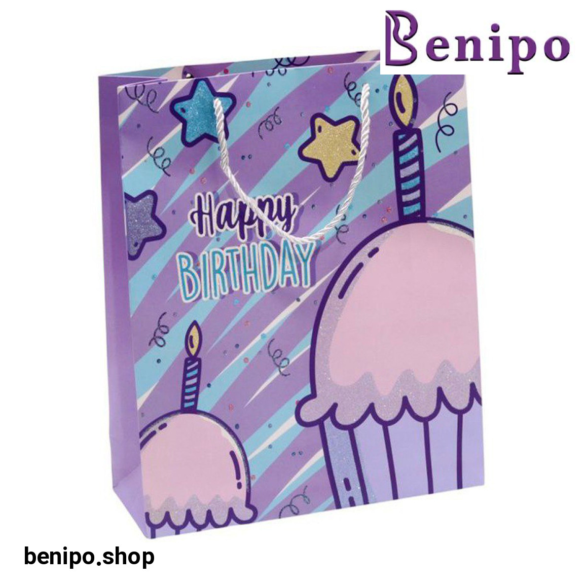 بگ طرح Happy Birthday سایز بزرگ کد 556-13 ارسال با رنگ رندوم