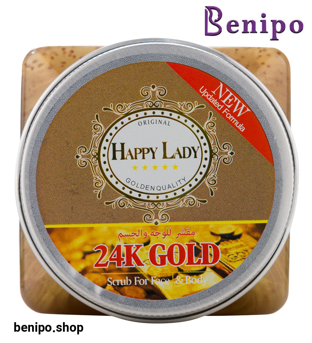 اسکراب شنی صورت و بدن طلا 300میل