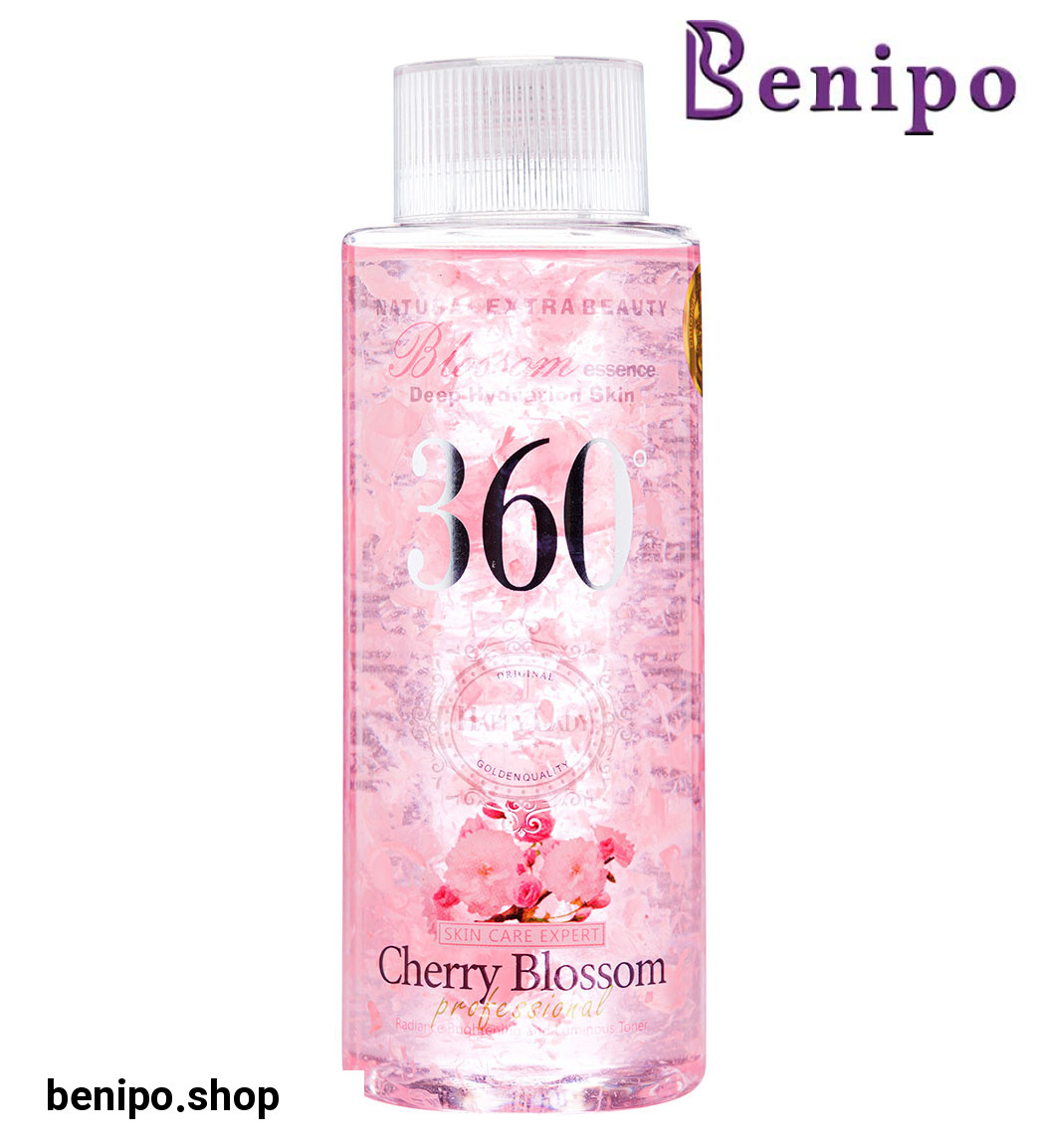 تونر پاک کننده آرایش صورت 360 مدل Cherry Blossom حجم 250میل