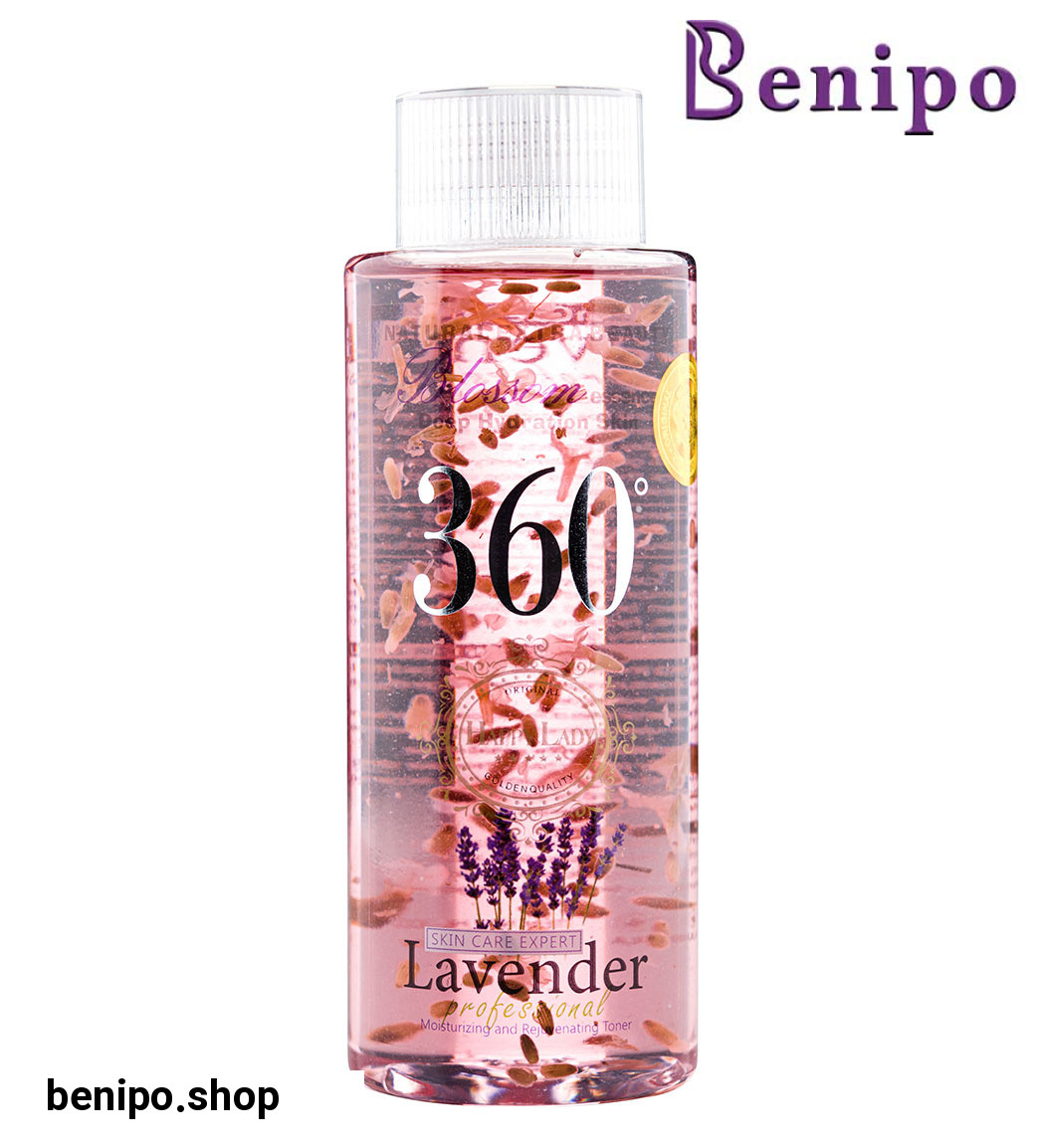 تونر پاک کننده آرایش صورت 360 مدل Lavender حجم 250میل