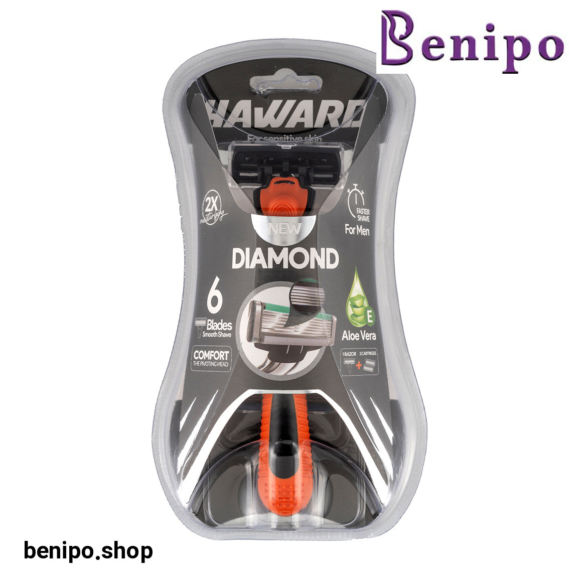 تیغ اصلاح شش لبه مردانه مدل Diamond وزن 100 گرم