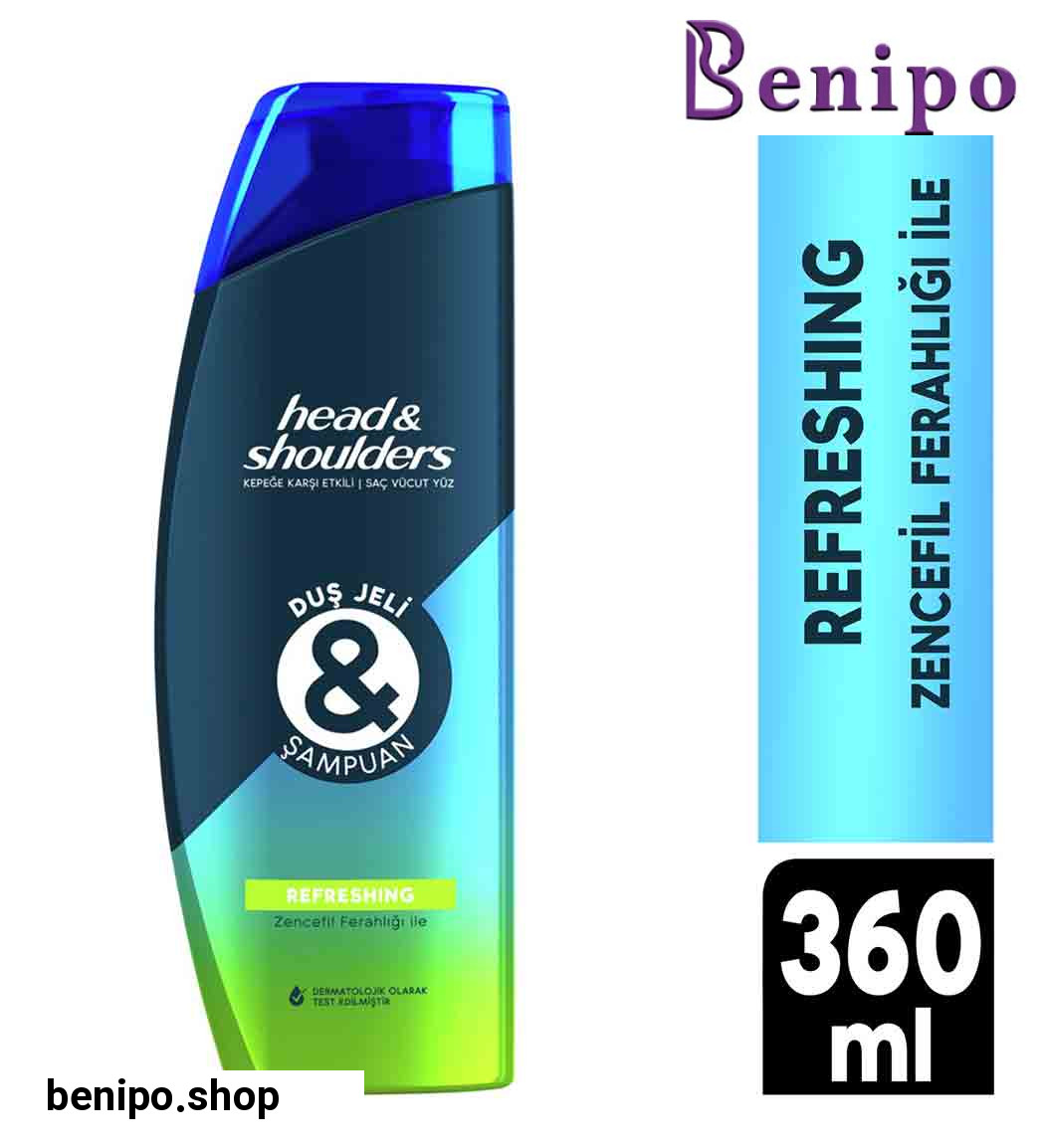 شامپو سر و بدن خنک کننده و طراوت بخش مدل Refreshing حجم 360 میلی لیتر
