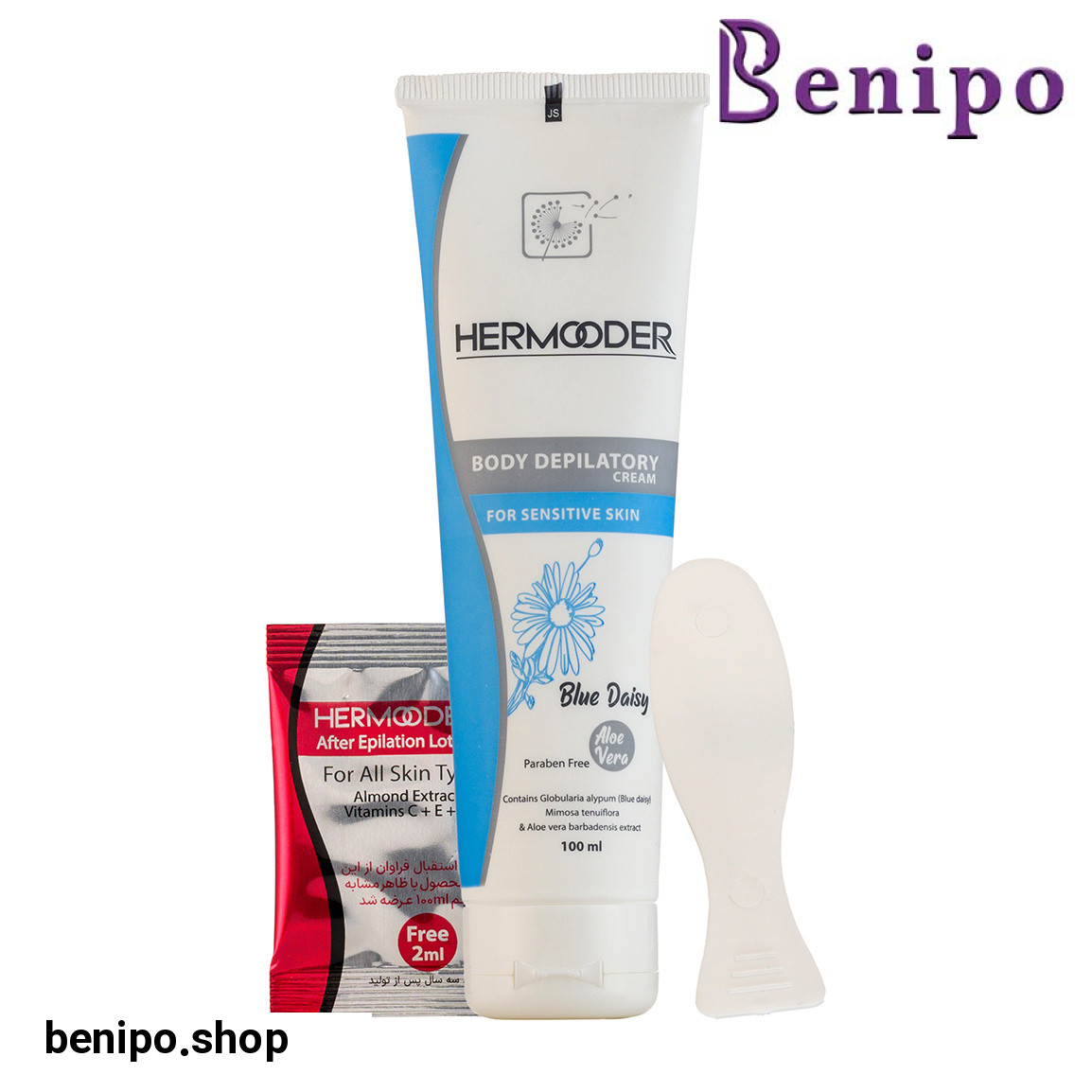 کرم موبر بدن  مناسب پوست حساس حجم 100میل