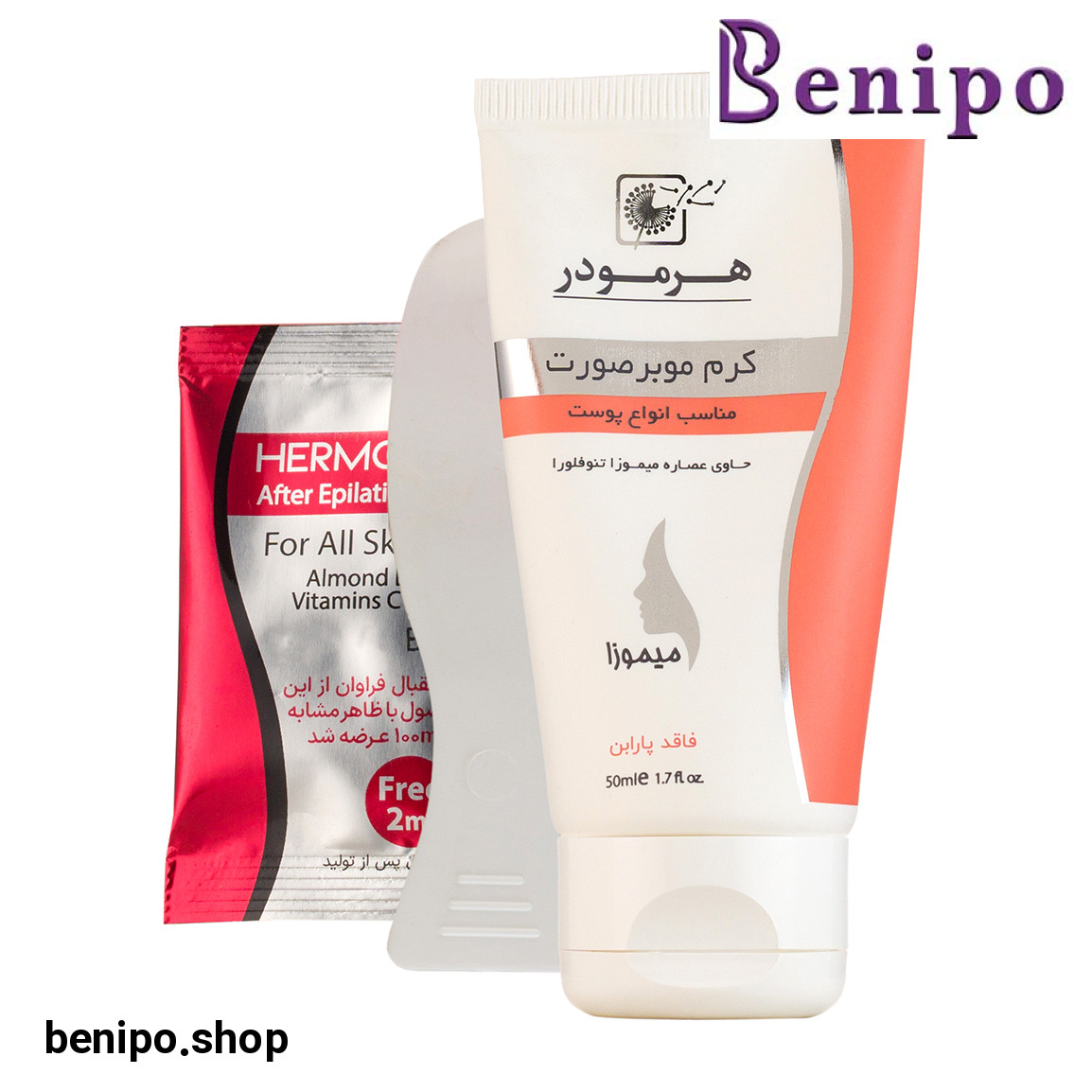 کرم موبر صورت حاوی عصاره میموزا تنوفلورا حجم 50 میل