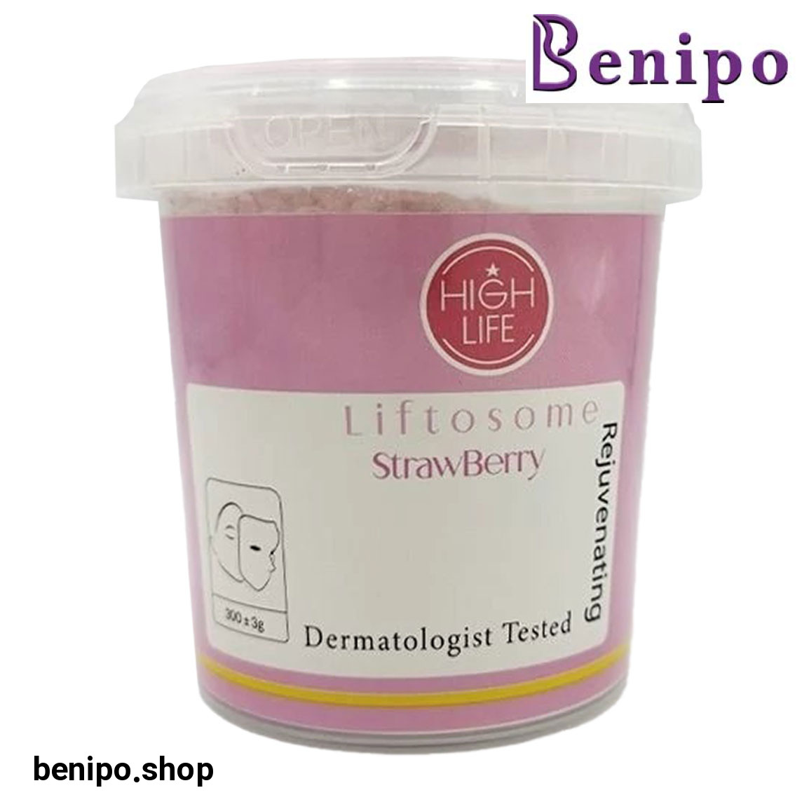 ماسک گچی لایه بردار پوست صورت حاوی عصاره توت فرنگی حجم 300 گرم