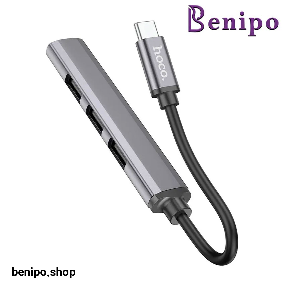 هاب شارژ 4 پورت مدل HB26 4IN1 با سری کابل تایپ سی