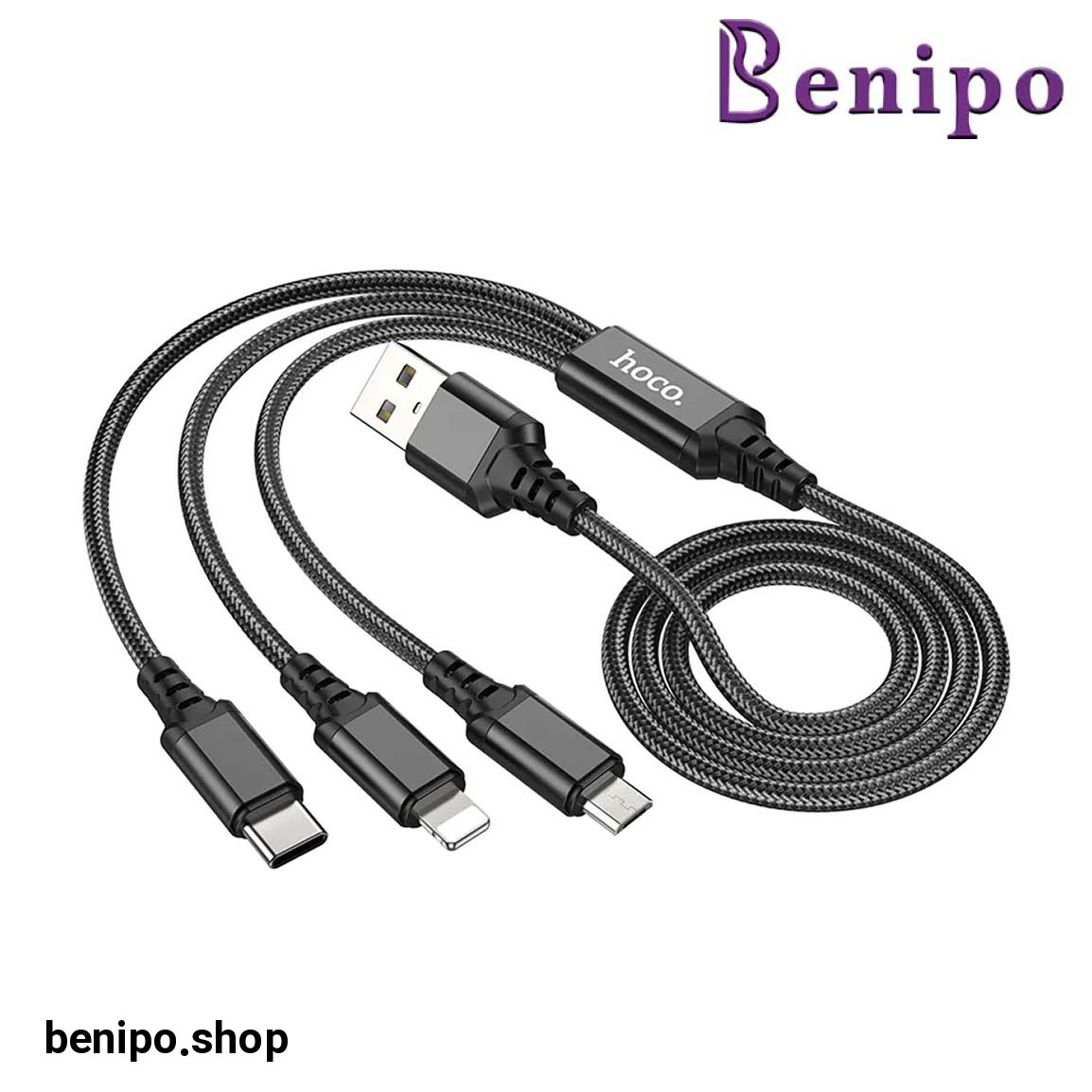 کابل شارژ USB-A TO IPHONE و MICRO و USB-C مدل X76