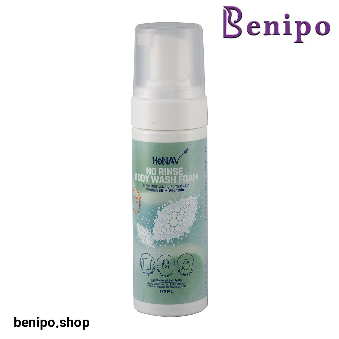 فوم شستشو بدن بدون نیاز به آبکشی حجم 170 میلی لیتر