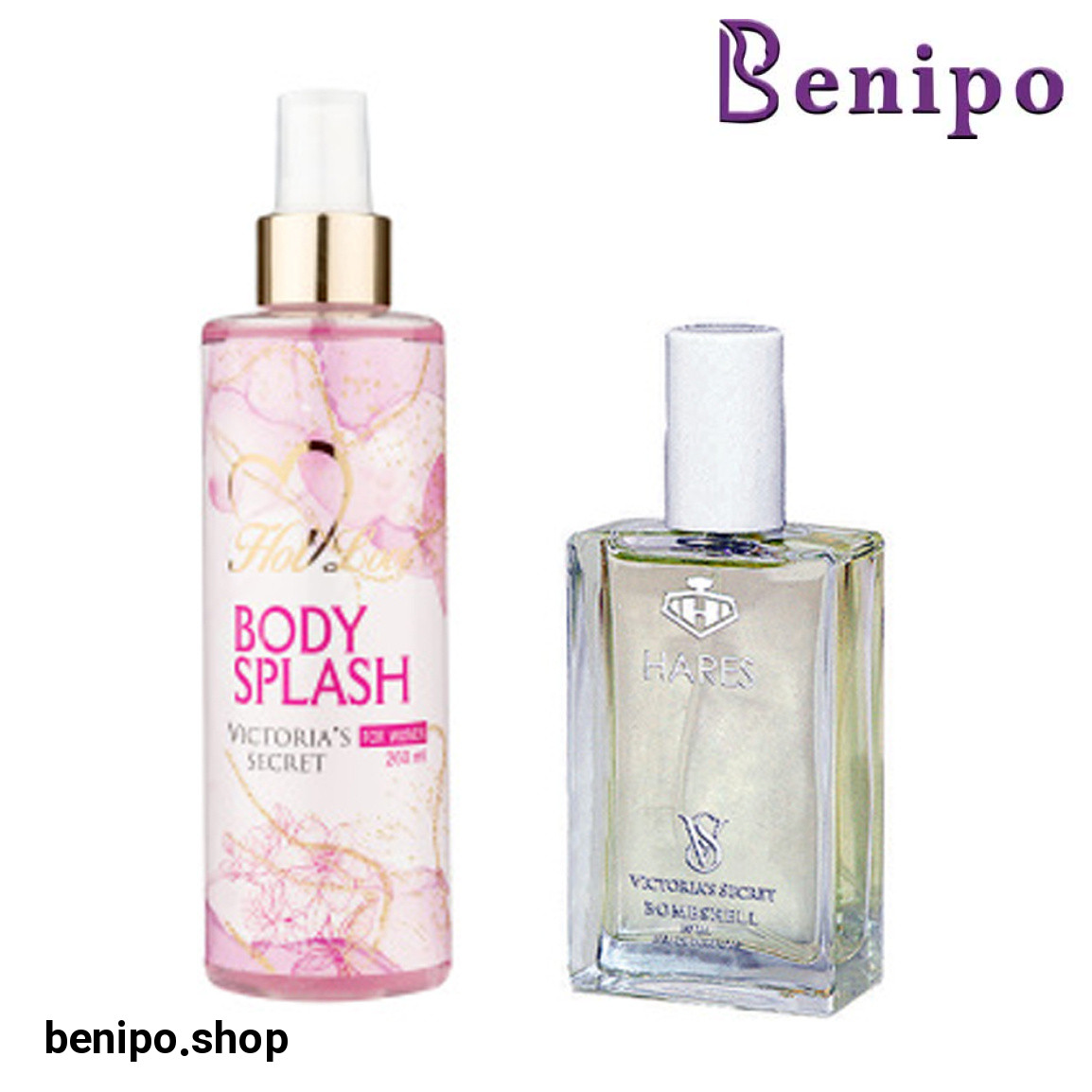 پک 2 عددی بادی اسپلش زنانه مدل Victoria’s Secret حجم 260 میلی لیتر و ادوپرفیوم مدل Victoria’s Secret Bombshell حجم 50 میلی لیتر