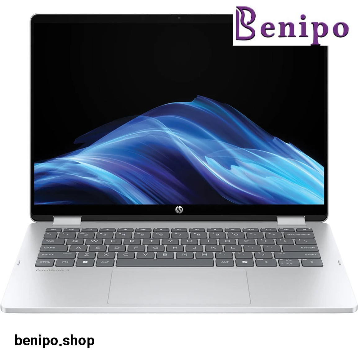 لپ تاپ 14 اینچی مدل HP OmniBook&nbsp;5 Flip 14 FP0013dx-Core 5 120U-8GB-LPDDR5-5200MHz-1TB SSD-Intel Graphics 4GB Share-FHD