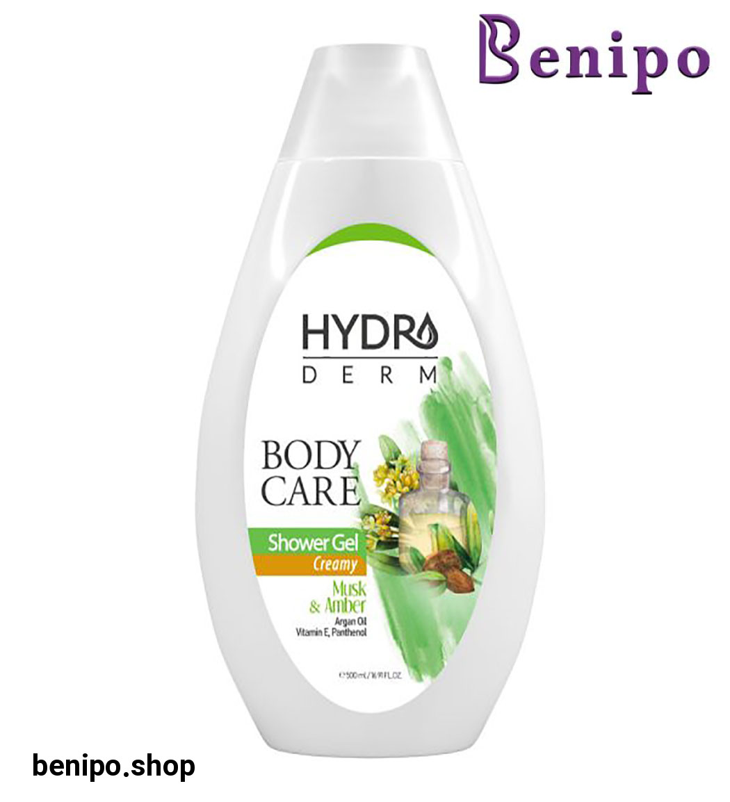 شامپو بدن کرمی با رایحه مشک و عنبر حجم 500 میل