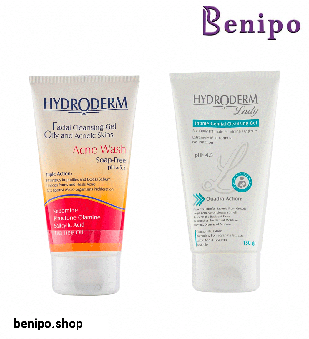 پک ژل بهداشتی بانوان 150 گرم و ژل شستشو صورت پوست چرب و آکنه ای