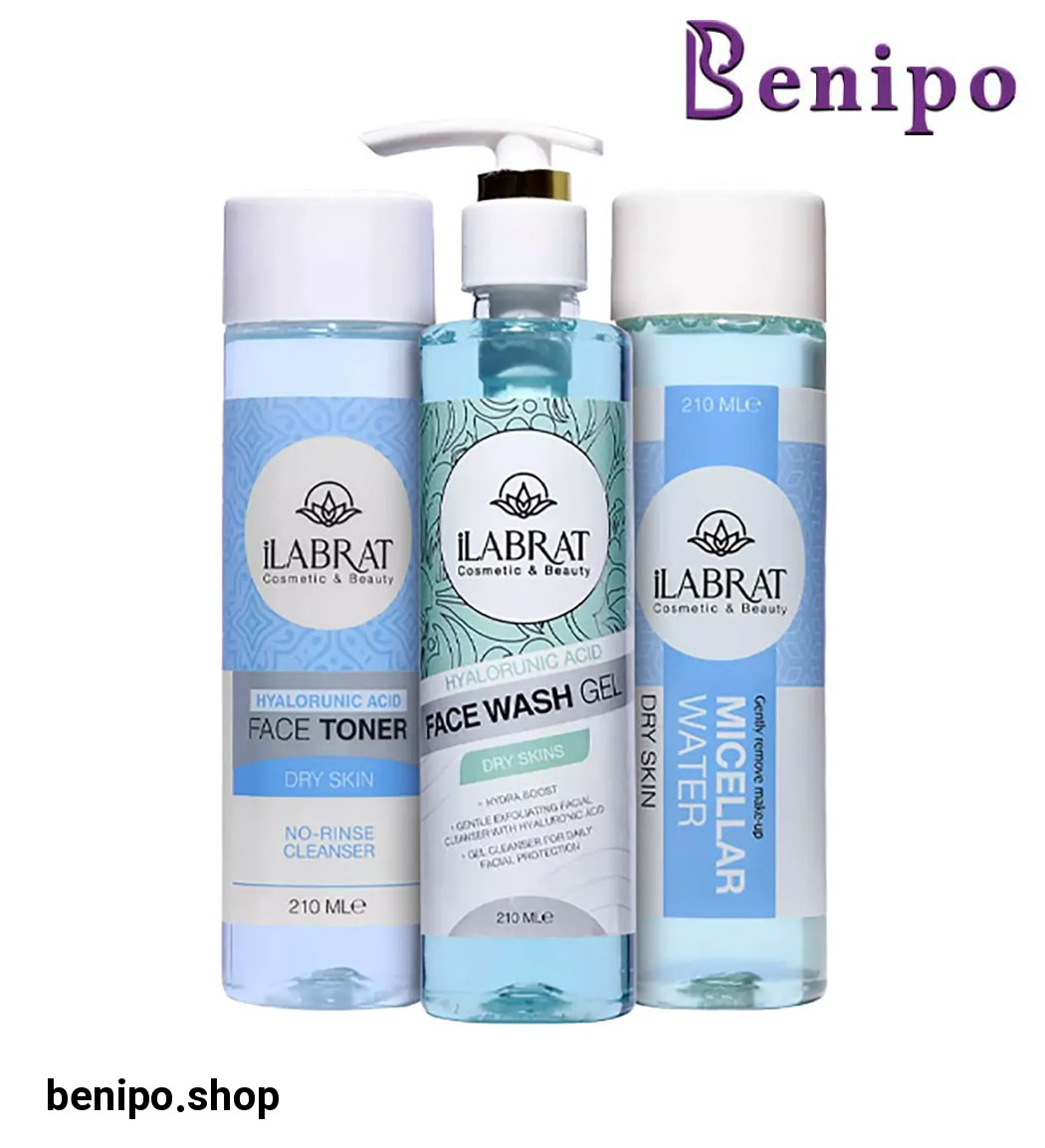 روتین  3 عددی شستشو صورت مدل پوست خشک