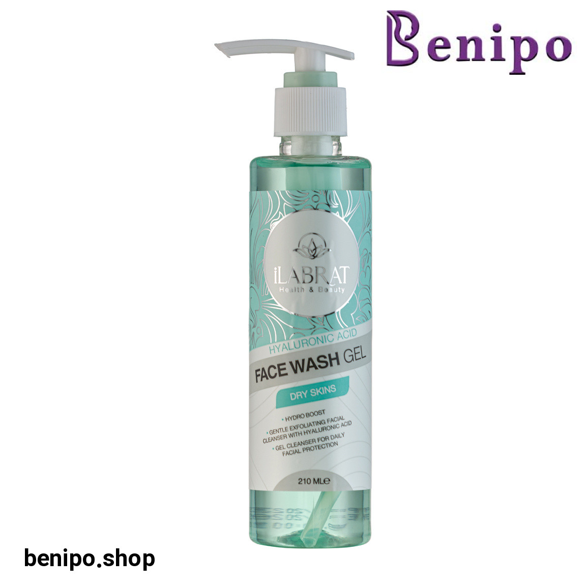 فیس واش ژلی هیالورونیک اسید مناسب پوست خشک 210میل