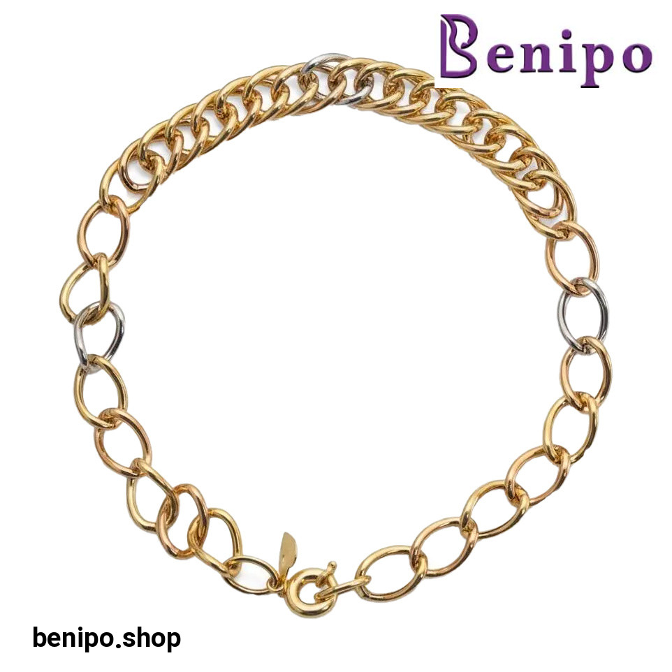 دستبند طلا 18 عیار مدل گلو زرین