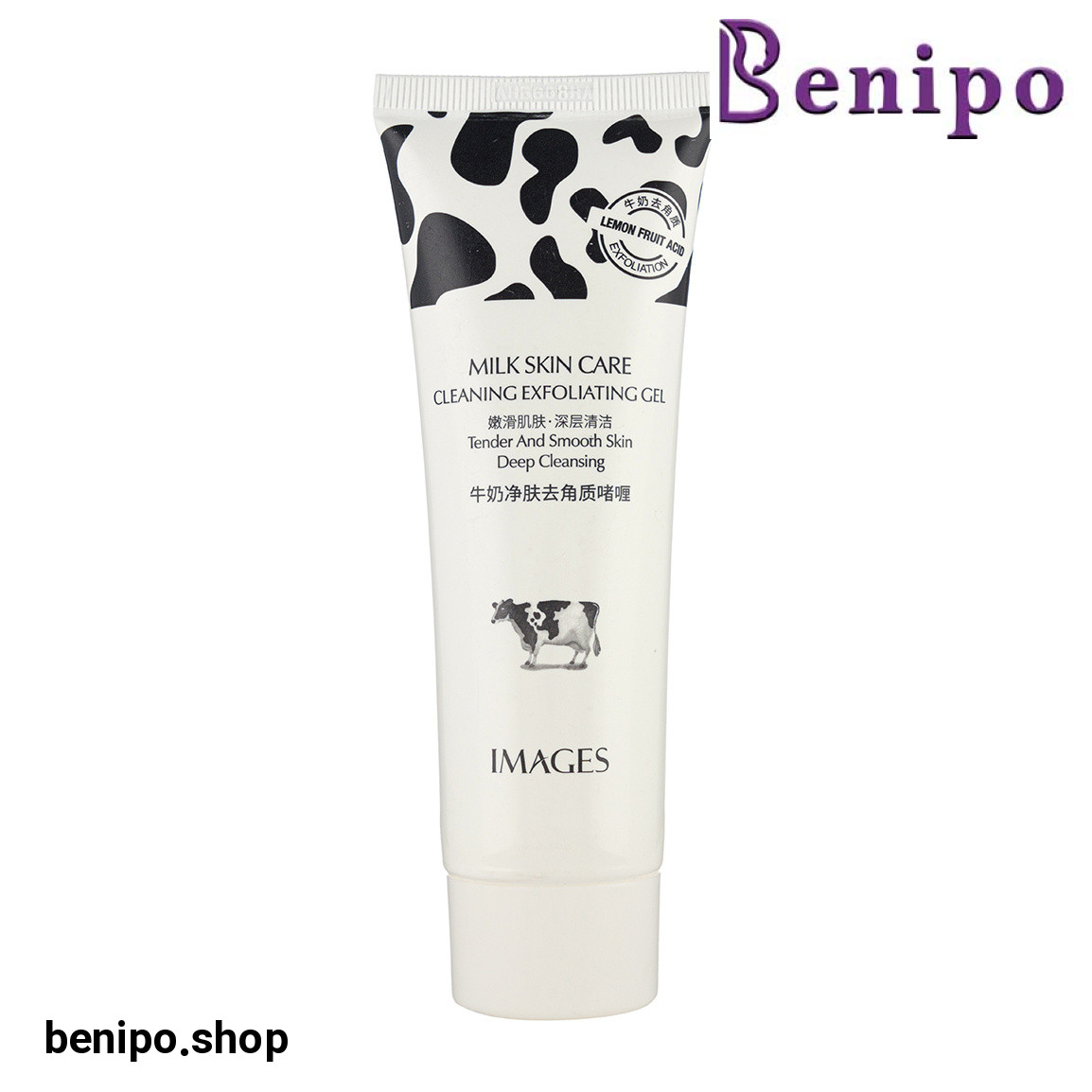 ژل شستشو لایه بردار و پاک کننده صورت حاوی عصاره شیر گاو وزن 80 گرم