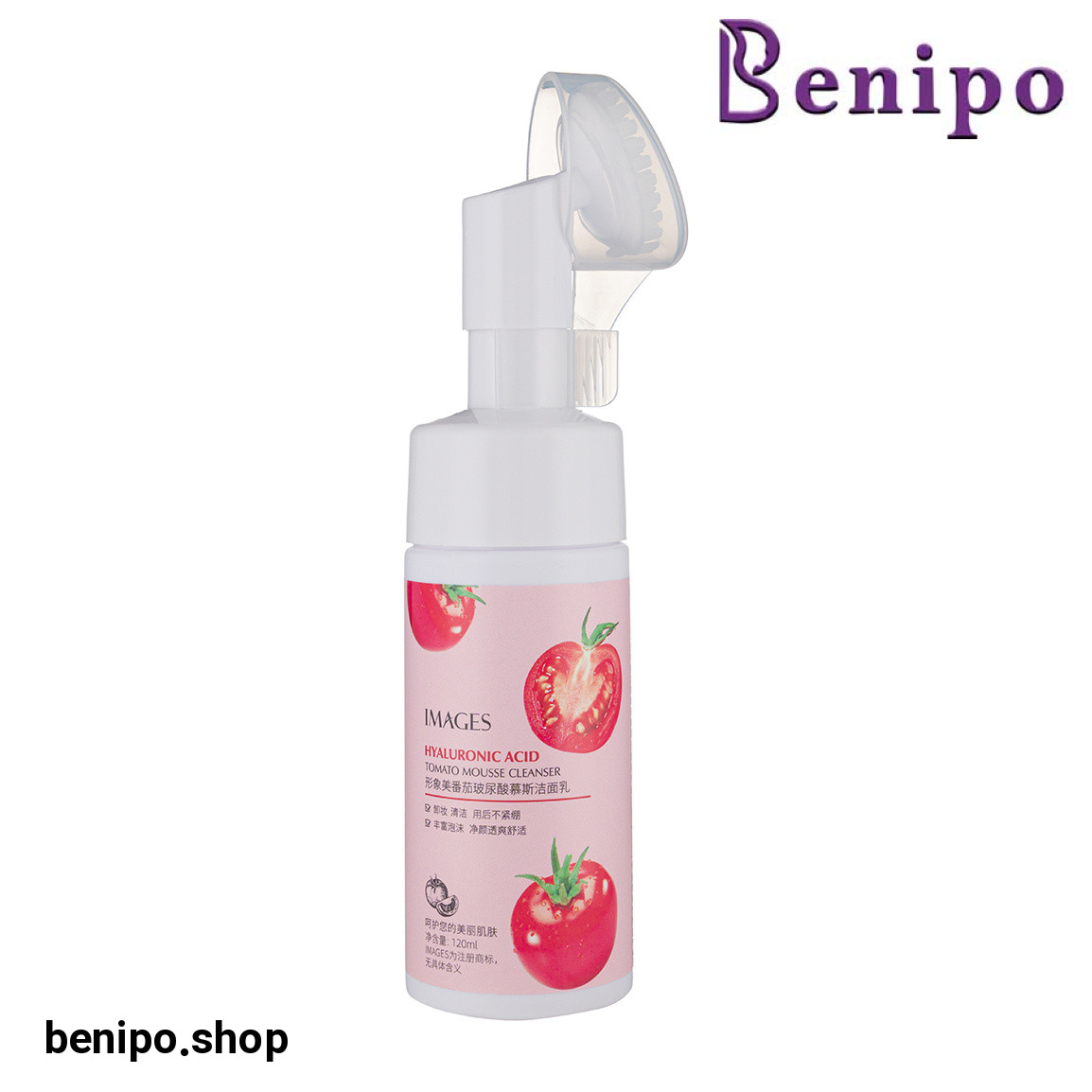 فوم شستشوی صورت مدل گوجه فرنگی حاوی هیالورونیک اسید حجم 120 میلی لیتر