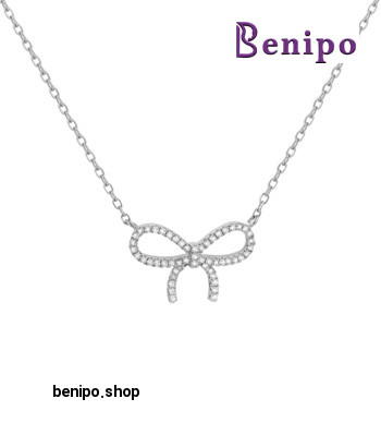 گردنبند نقره پاپیون