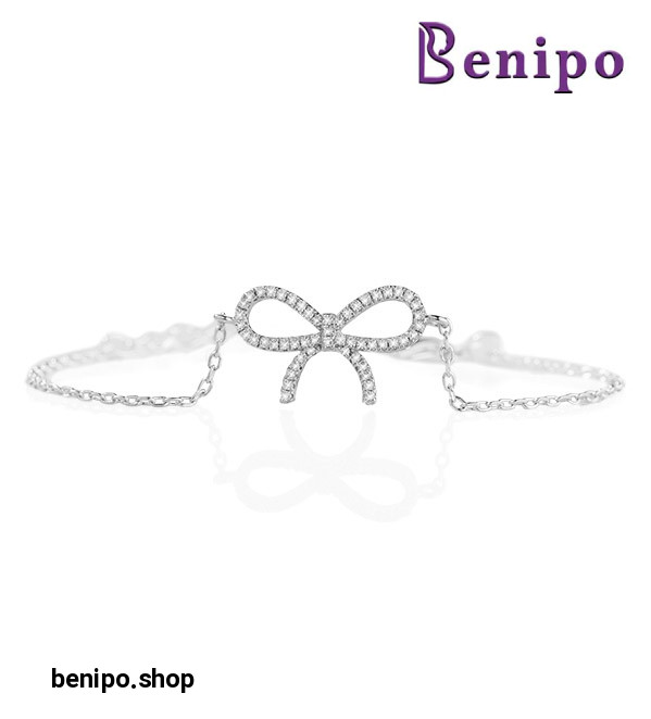 دستبند نقره طرح پاپیون