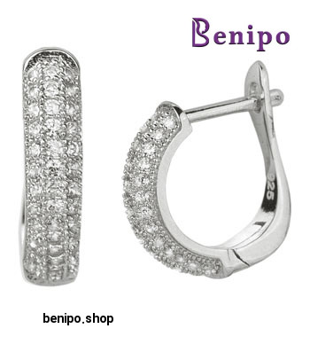 گوشواره نقره قفلی مدل  06