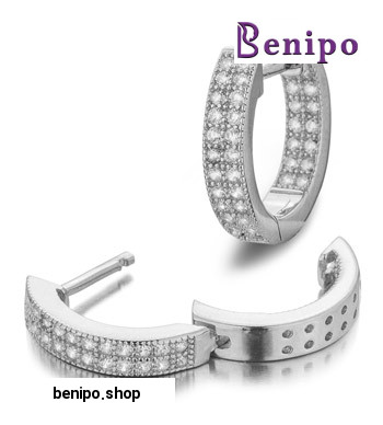 گوشواره نقره قفلی مدل 05