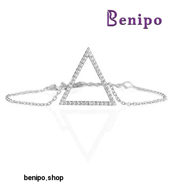 دستبند نقره طرح مثلث