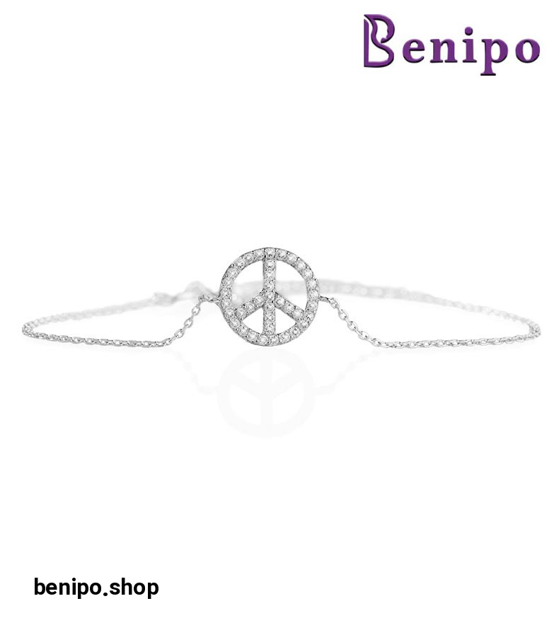 دستبند نقره طرح صلح