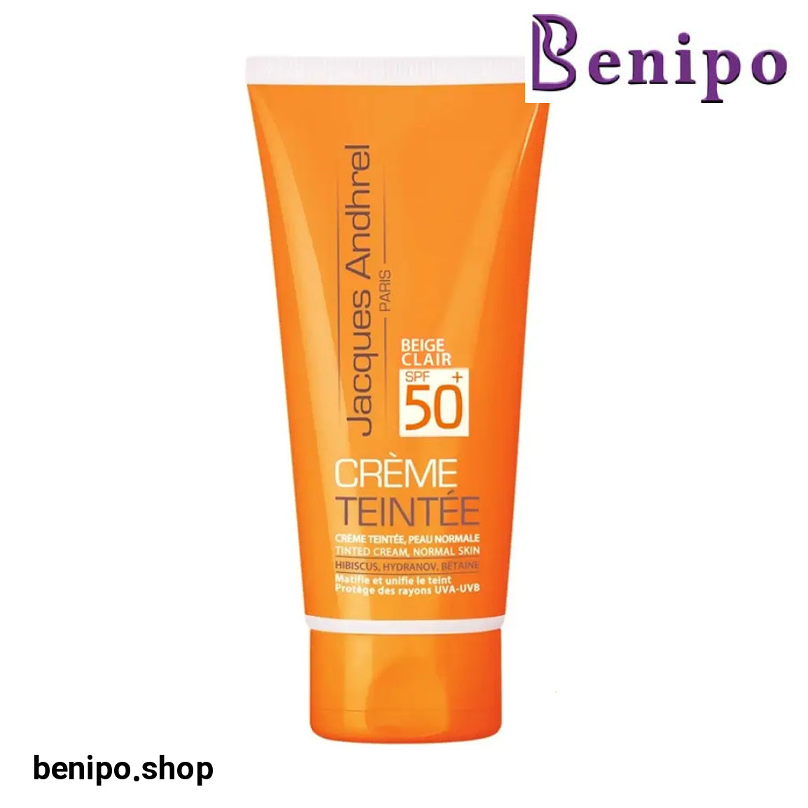 کرم ضد آفتاب رنگی SPF 50 مناسب پوست های خشک و معمولی حجم 50 میلی لیتر