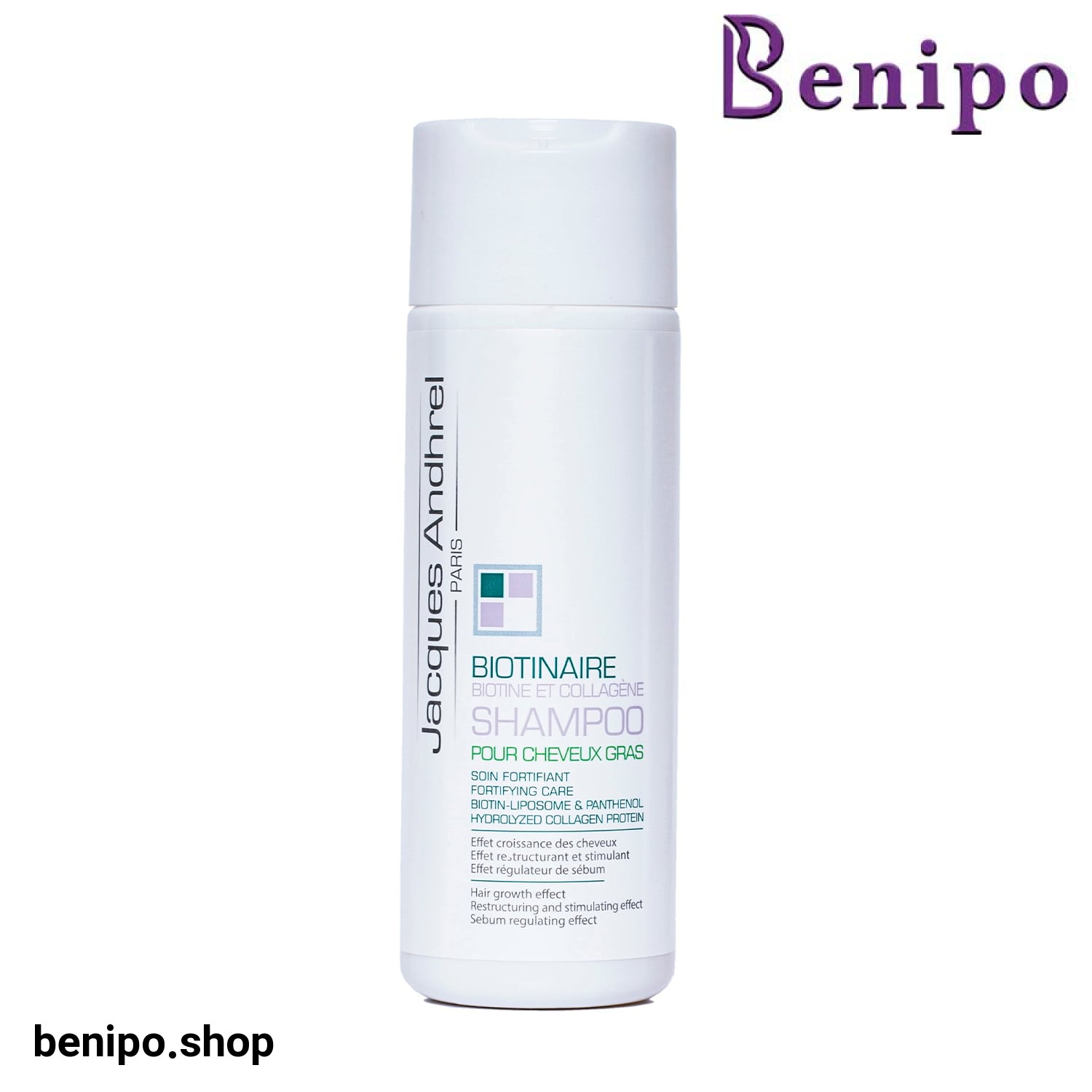 شامپو تقویت کننده مو های چرب حاوی بیوتین و کلاژن ژاک آندرل