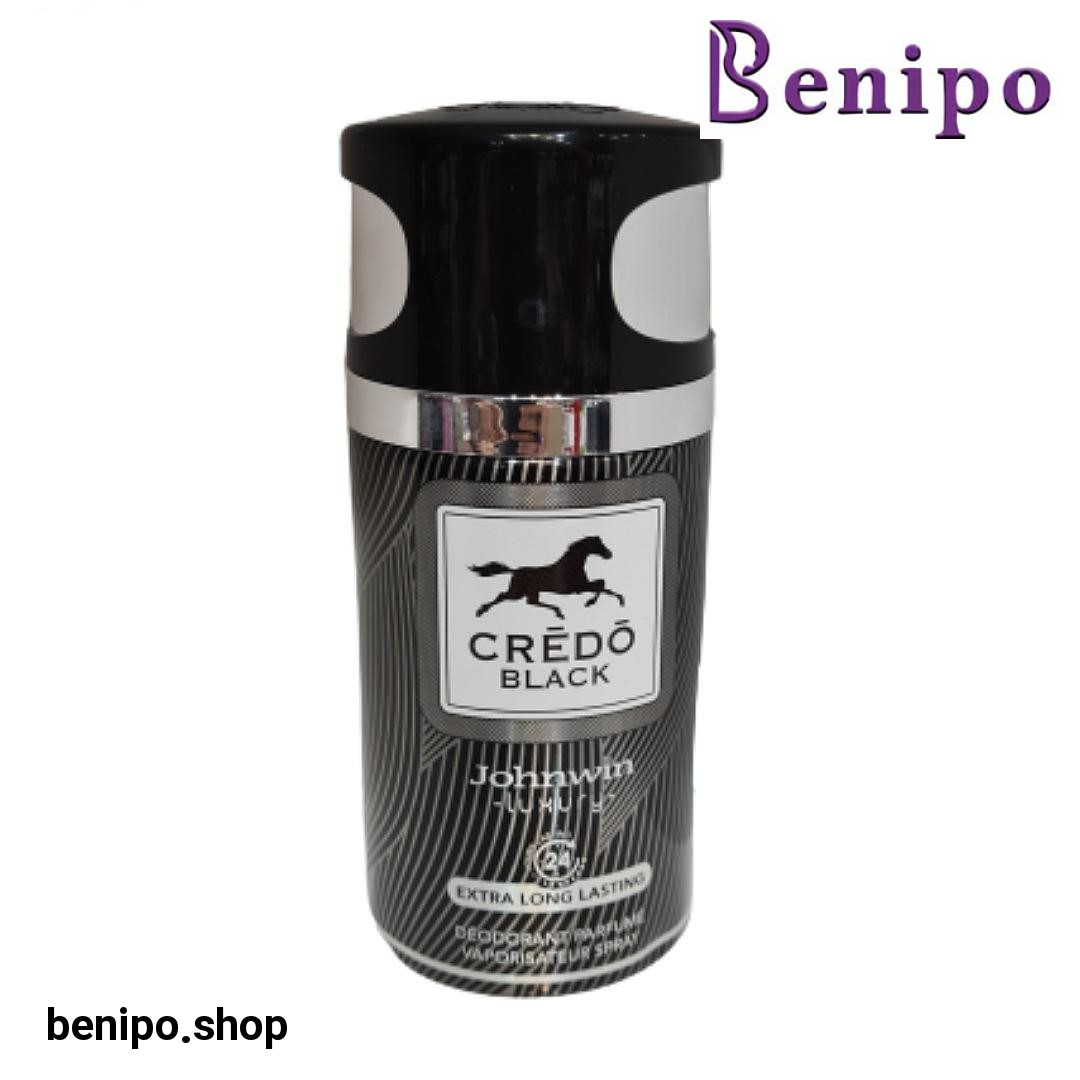 اسپری خوشبو کننده بدن مردانه مدل credo black حجم 250 میل