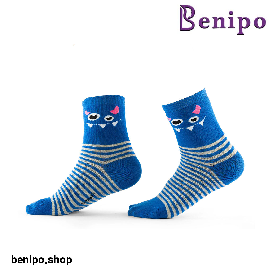 جوراب بچه گانه ساقدار راه راه مدل هیولا سایز 27 تا 30