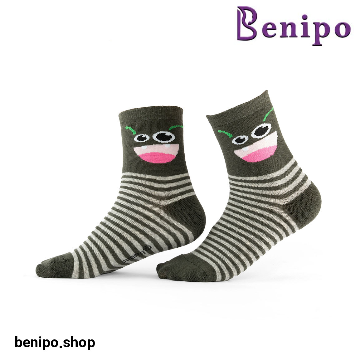 جوراب بچه گانه ساقدار راه راه مدل هیولا سایز 31 تا 34