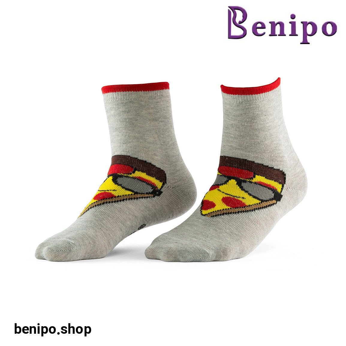 جوراب بچه گانه مدل پیتزا سایز 35 تا 38