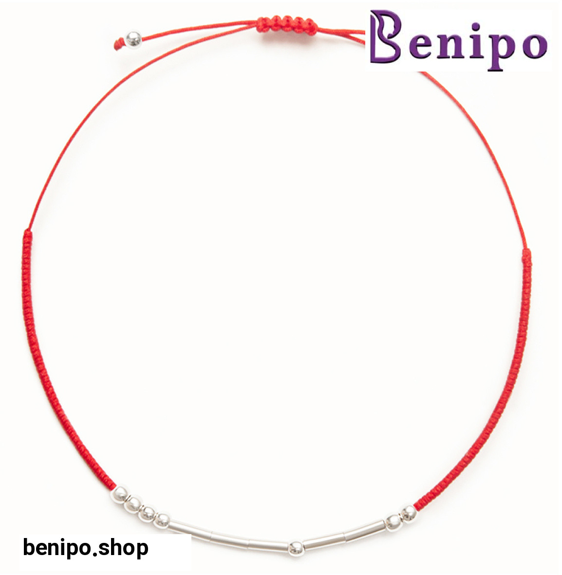 دستبند نقره بافت رنگی طرح Hope