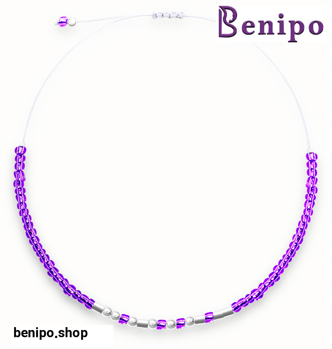 دستبند مهره رنگی و نقره طرح Dream