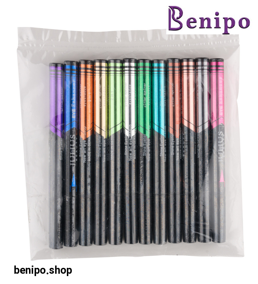 پک 12 عددی خط چشم رنگی شاین دار